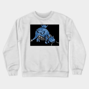 Chonky Blue Dragon On Black Background Crewneck Sweatshirt